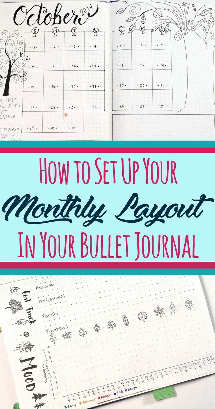 How to Set Up Your Bullet Journal Monthly Layout - Planning Mindfully