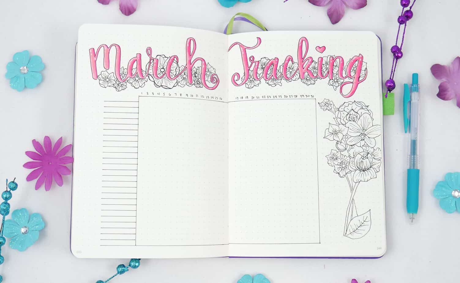 How To: Bullet Journal Floral Theme - Video Tutorial