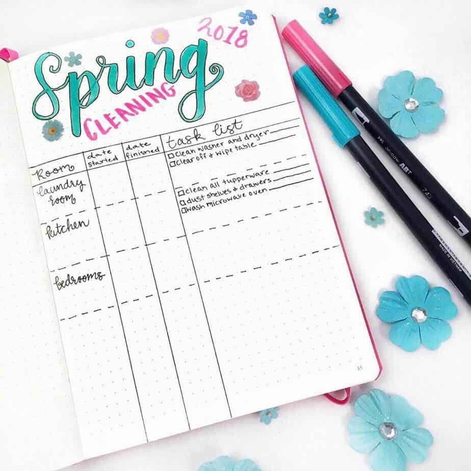 Organize Your Spring Cleaning With Bullet Journals - Planning Mindfully