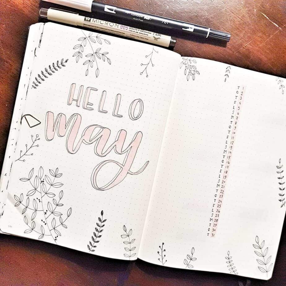 60+ Beautiful Bullet Journal Cover Page Ideas for Every Month of the Year